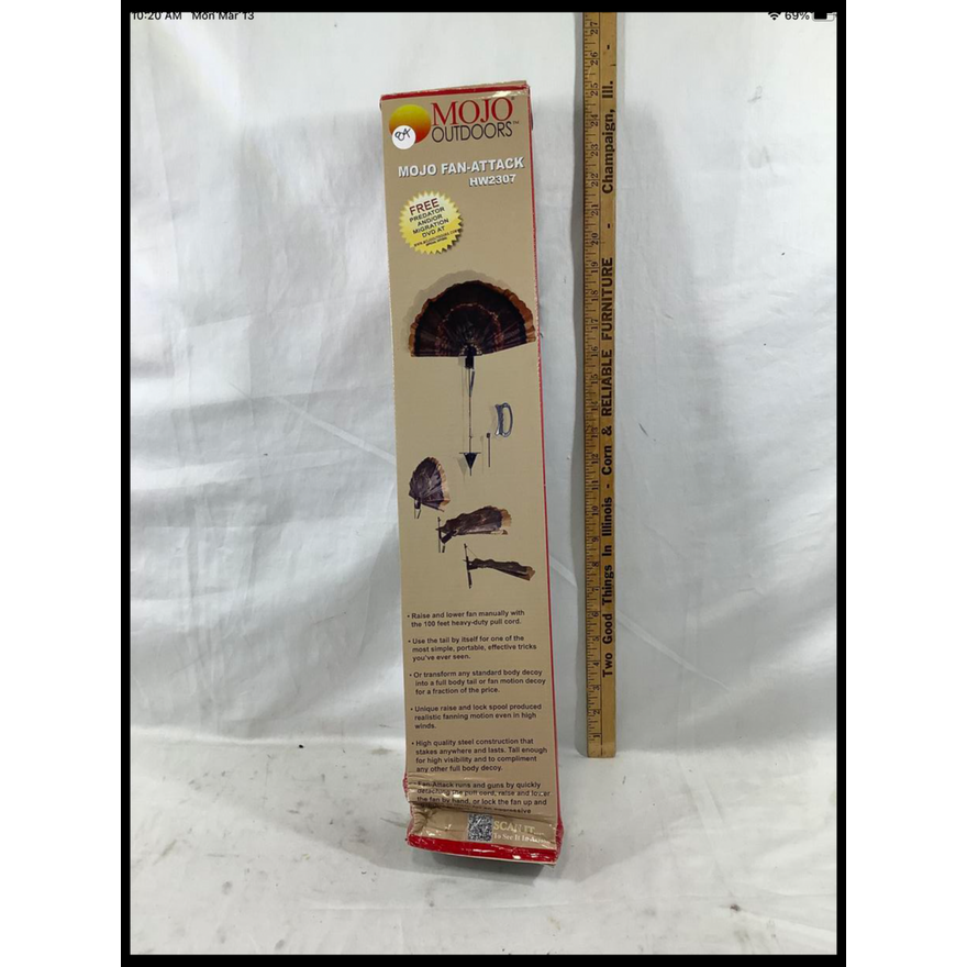 Mojo Outdoors Turkey Fan Attack w/Heavy Duty 100ft Pull Cord