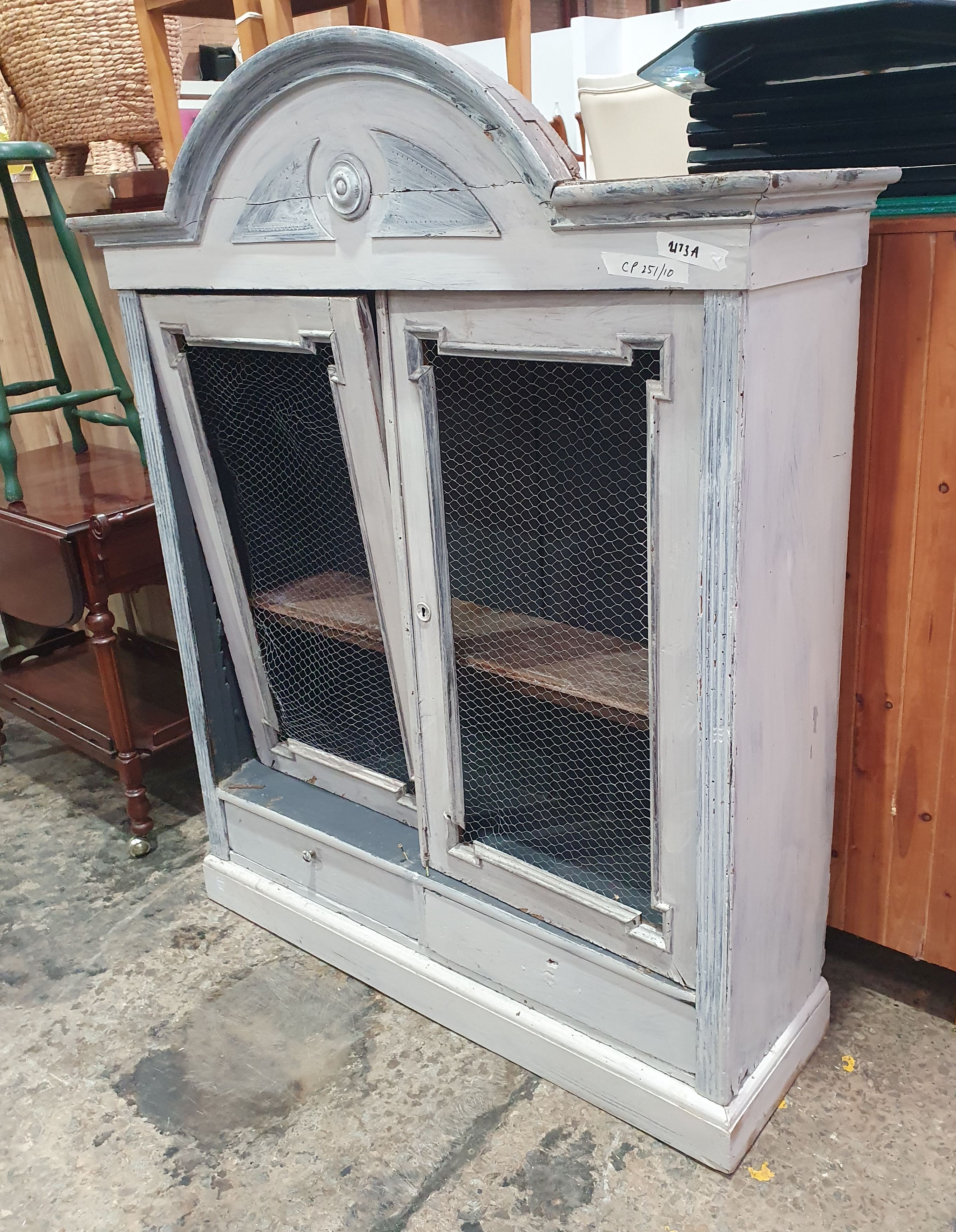 2163 · A PAINTED FRENCH KITCHEN CABINET