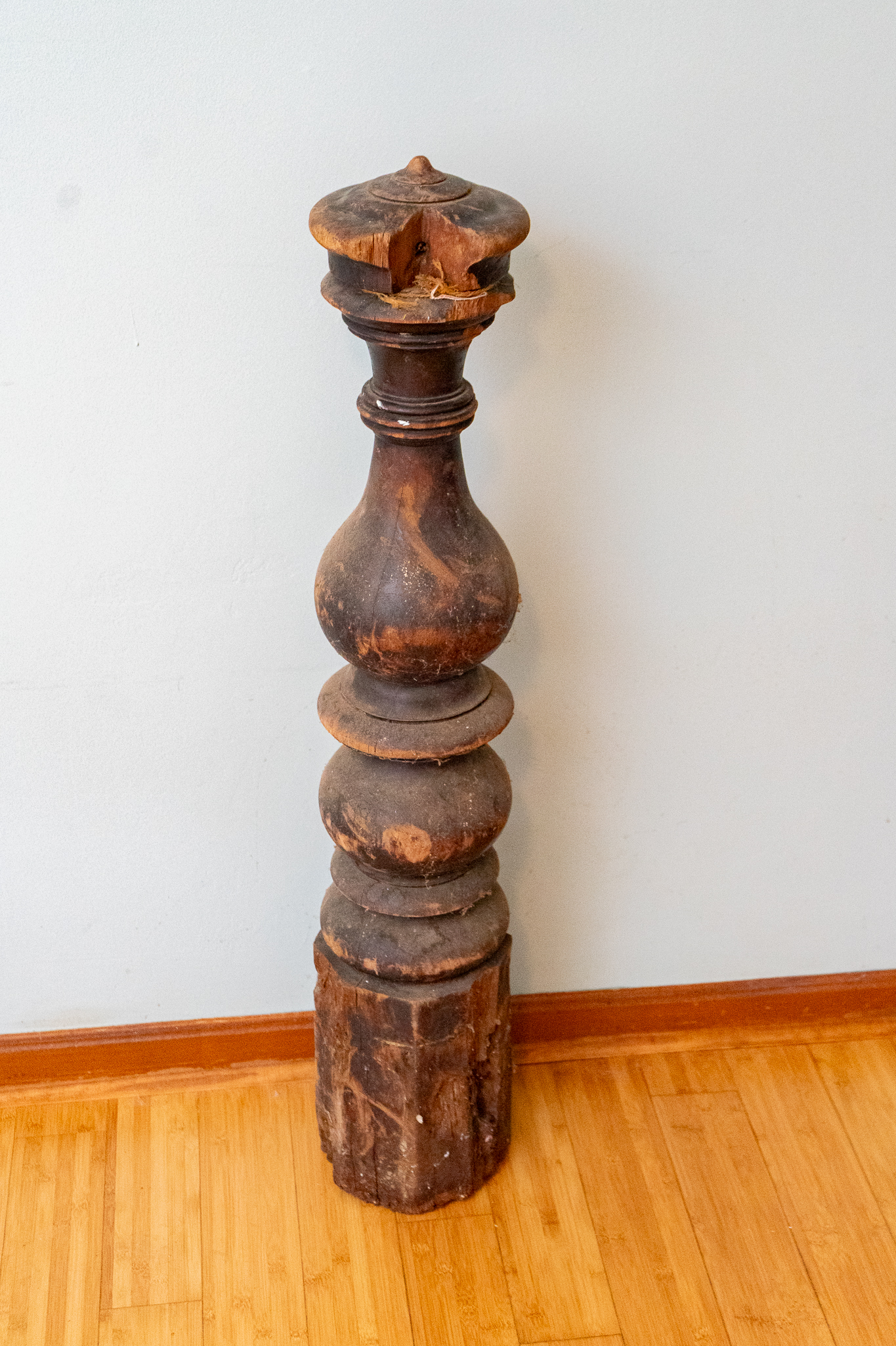 Antique Turned Newel Post | Harritt Group, Inc