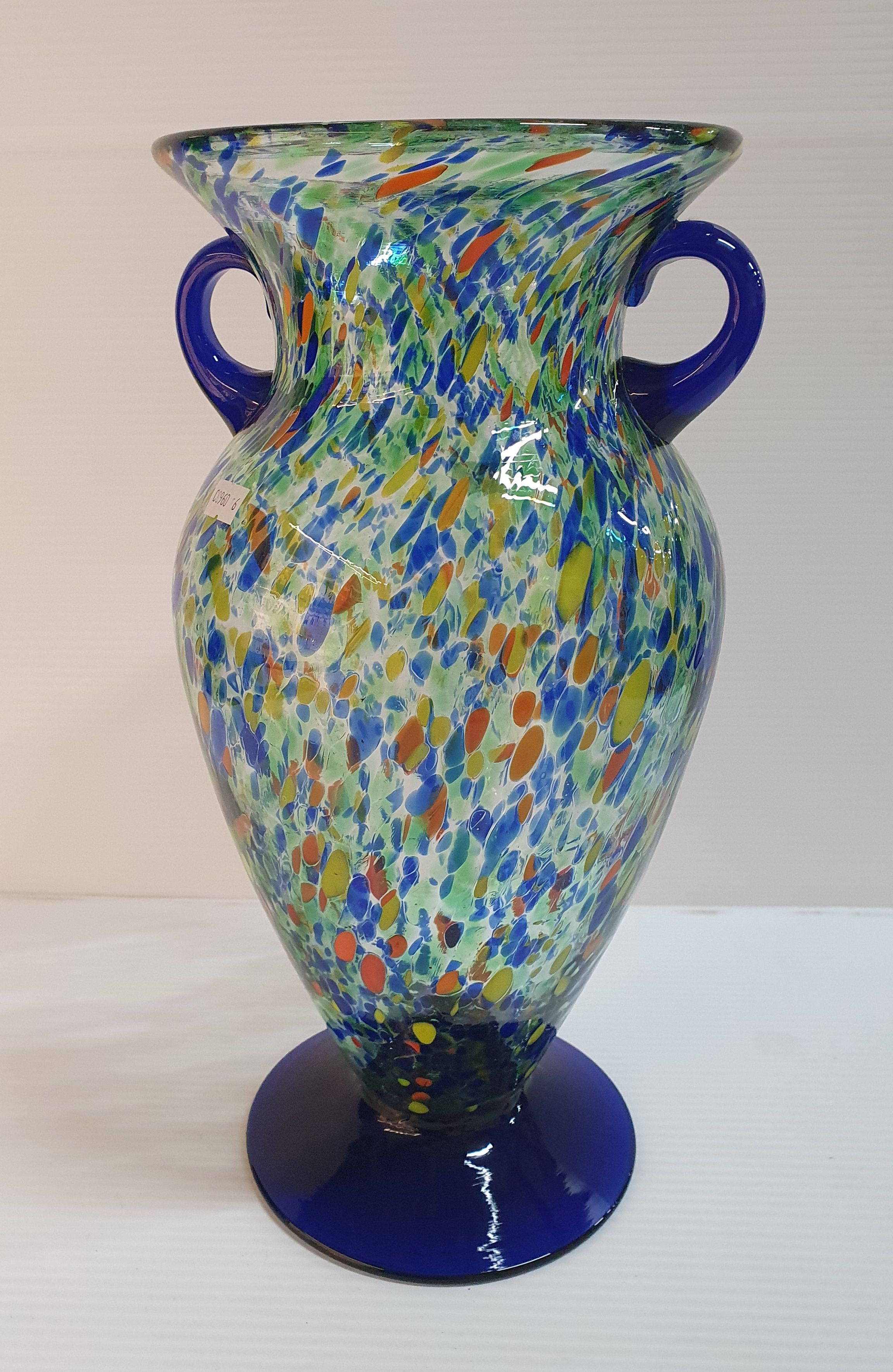 102 · A HANDBLOWN CONFETTI SPLASH ART GLASS VASE