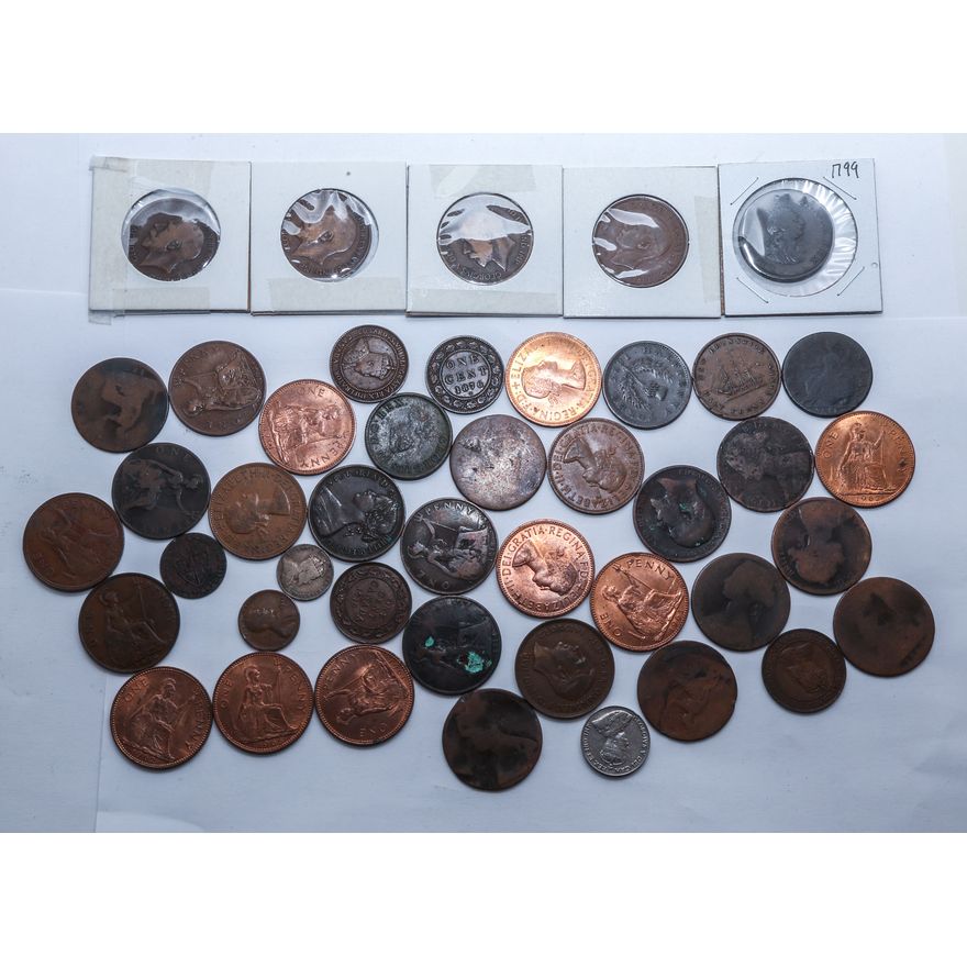 Varous UK, Ireland & Canadian Copper Coins