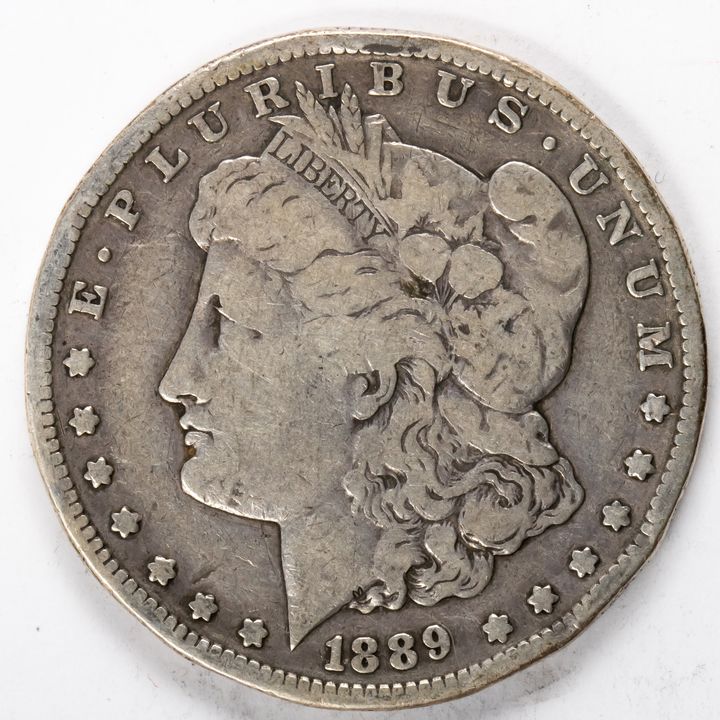 (Lot of 2) Morgan Dollars: 1889-S and 1892-O Morgan Silver Dollar
