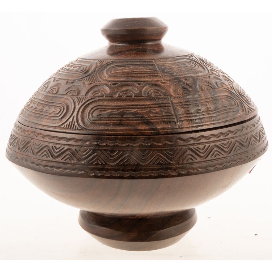 Asian Rosewood Covered Bowl