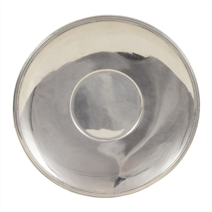 A Lunt sterling tray, signed in cursive script "Robert E Locerer" #1675