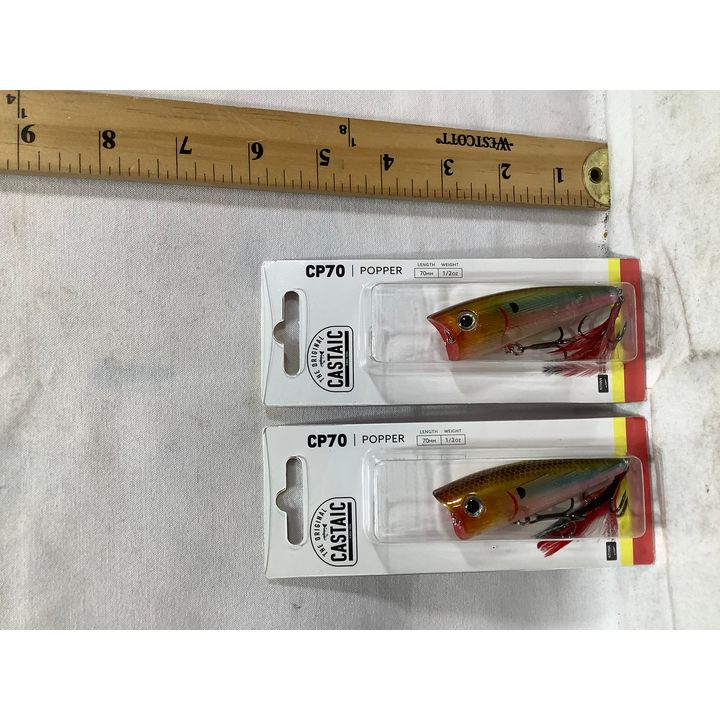 (2) Castiac 1/2oz Top Water Popper Fishing Lure