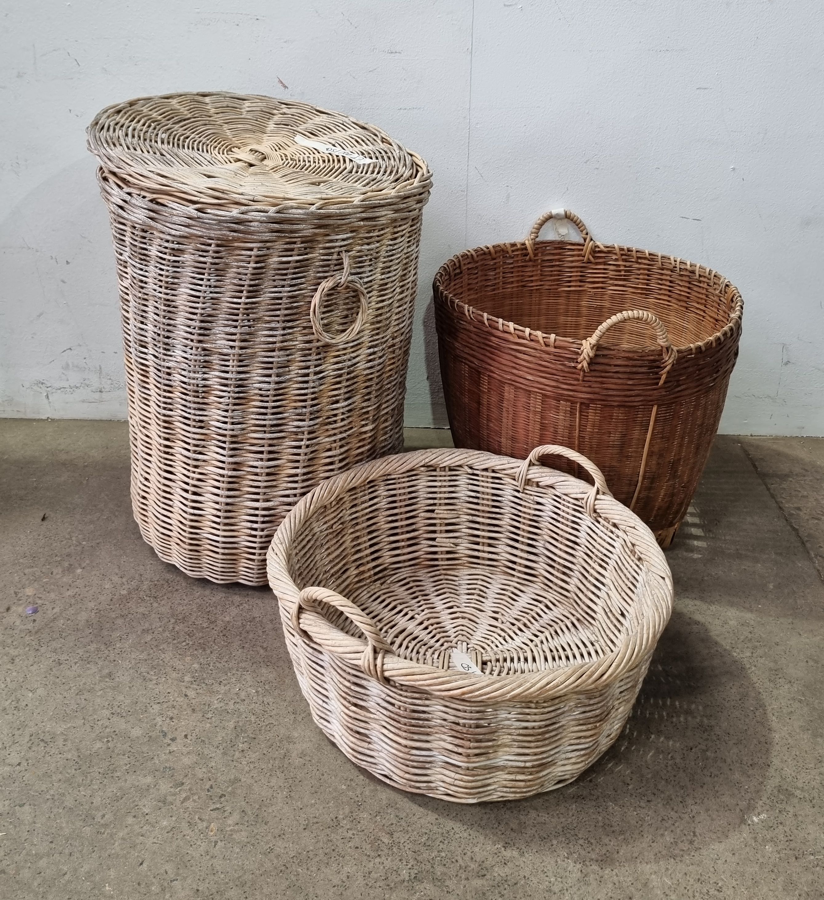 A Group Of Cane Baskets