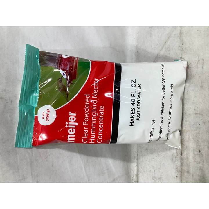 Meijer Clear Powdered Hummingbird Nectar Concentrate- Makes 40oz Just Add Water