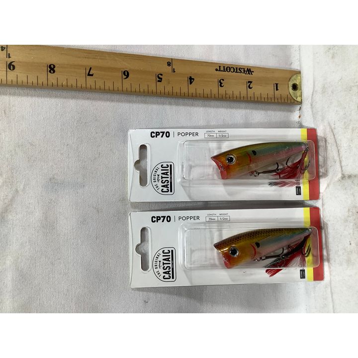 (2) Castiac 1/2oz Top Water Popper Fishing Lure