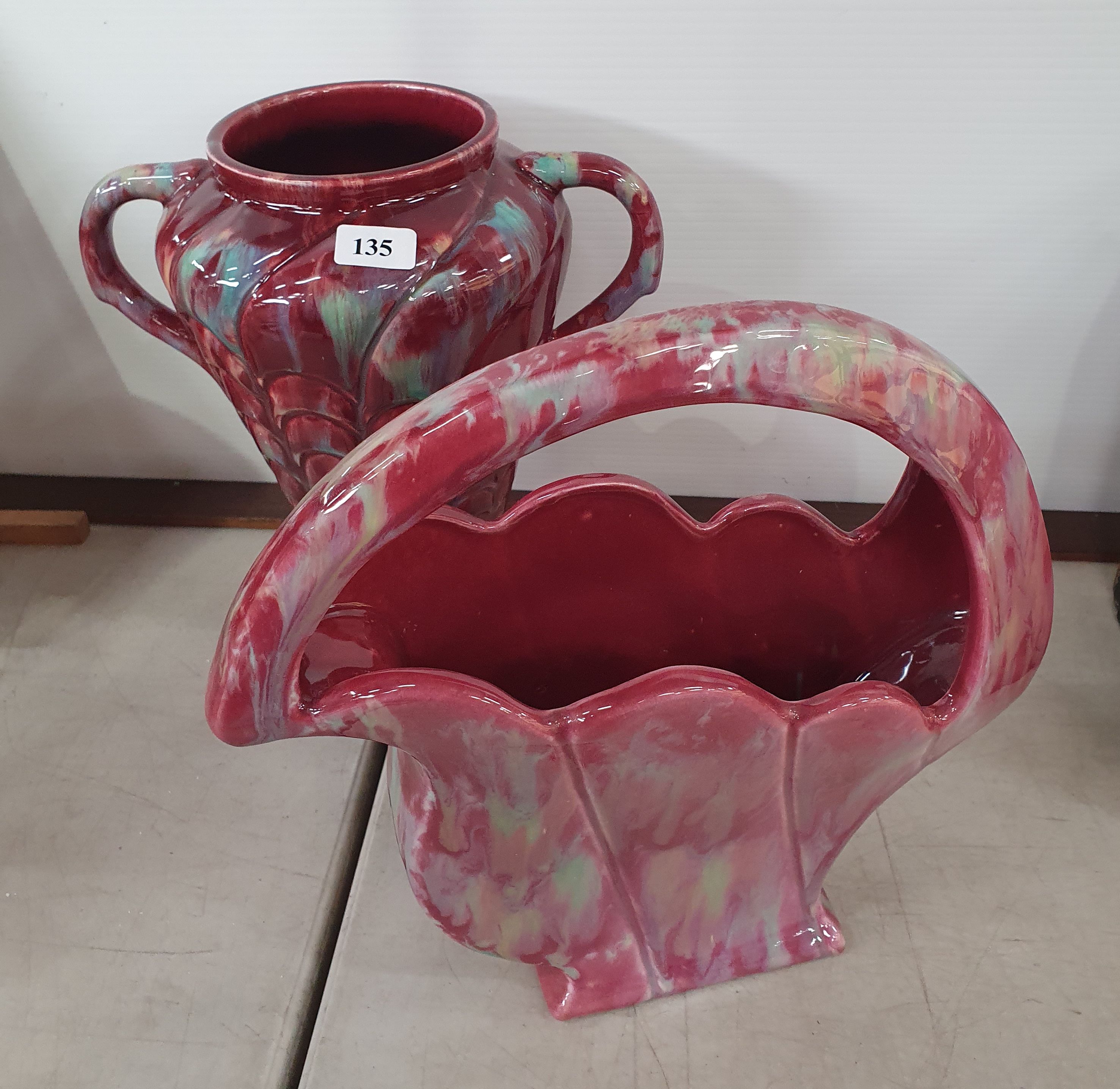 135 · TWO AUSTRALIAN POTTERY VASES
