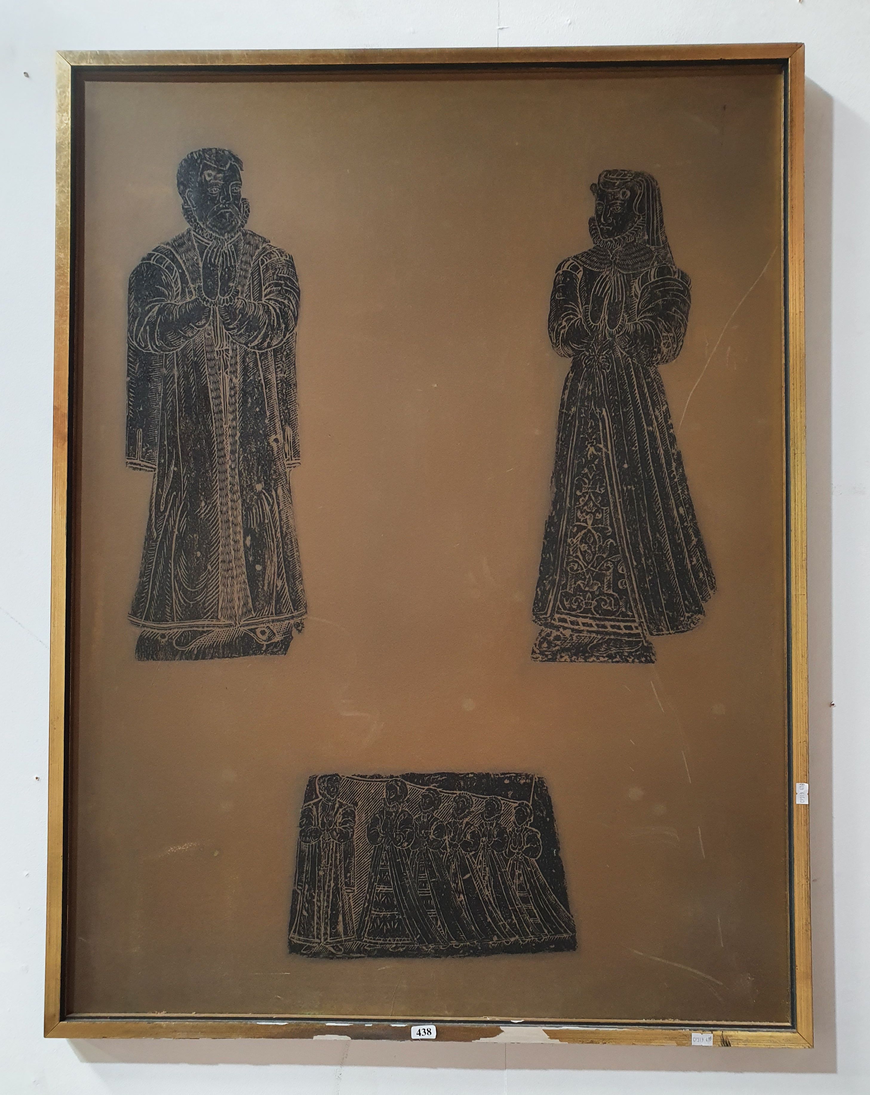 A Framed Brass Rubbing
