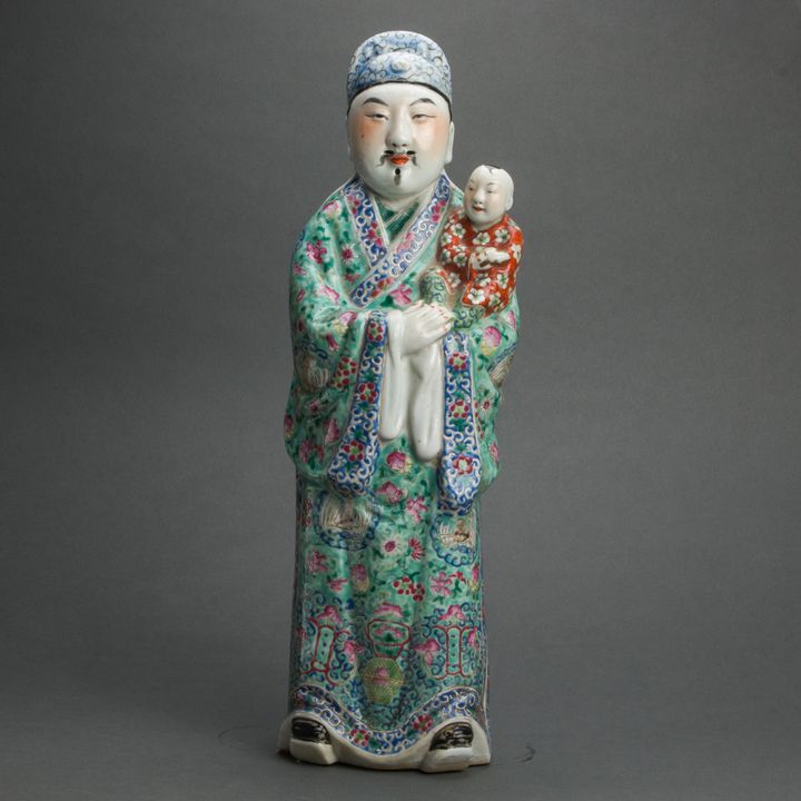 Chinese famille rose figure of a Star God