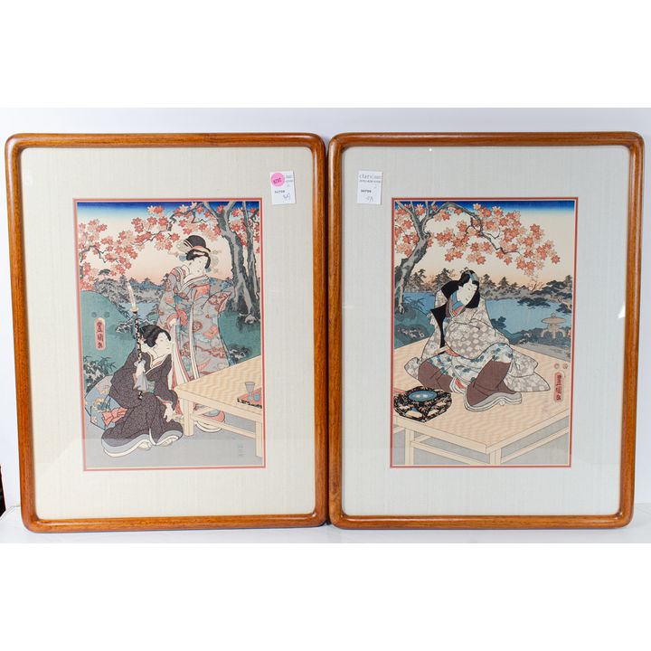 (lot of 2) After Utagawa Kunisada - Woodblock Prints