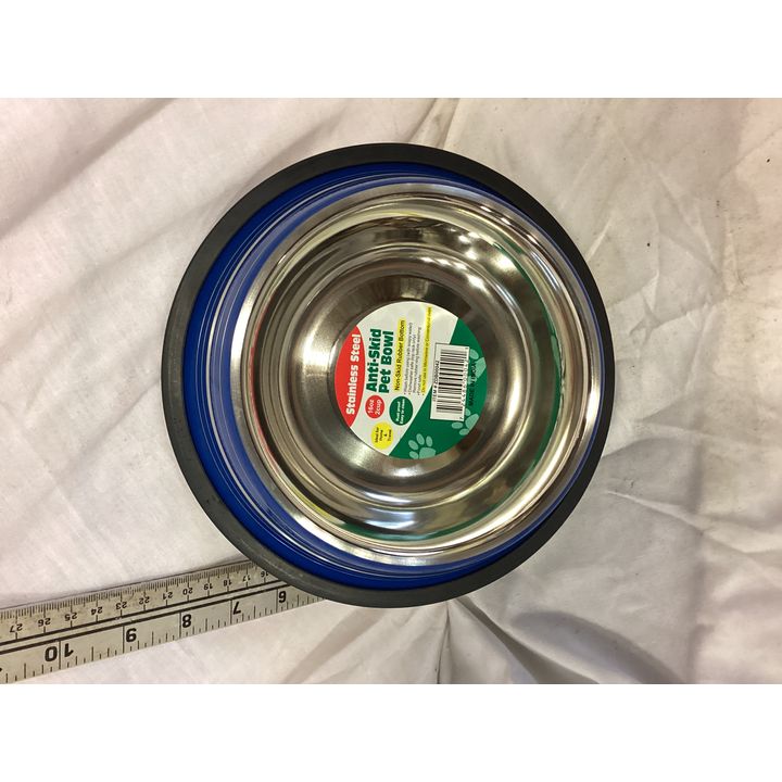 Stainless Steel Anti-Skid Pet Bowl (16oz Or 2 Cups) Bluw