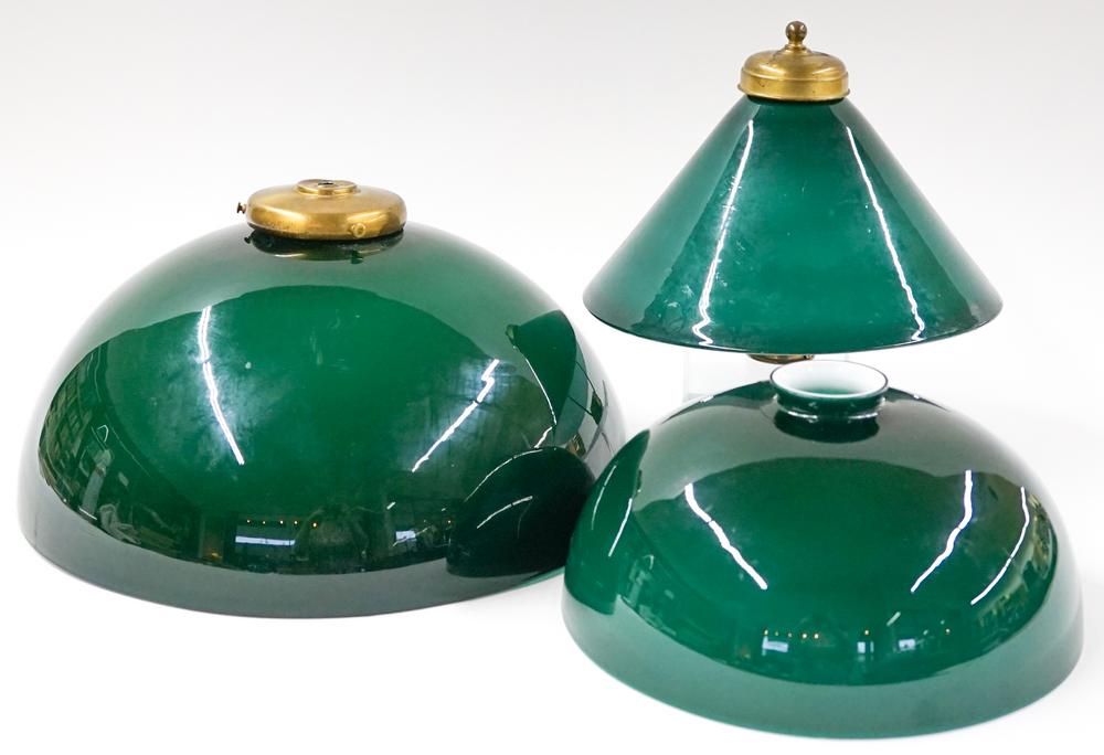 Vintage Green Glass Lamp Shades 3, How To Measure Glass Lamp Shade