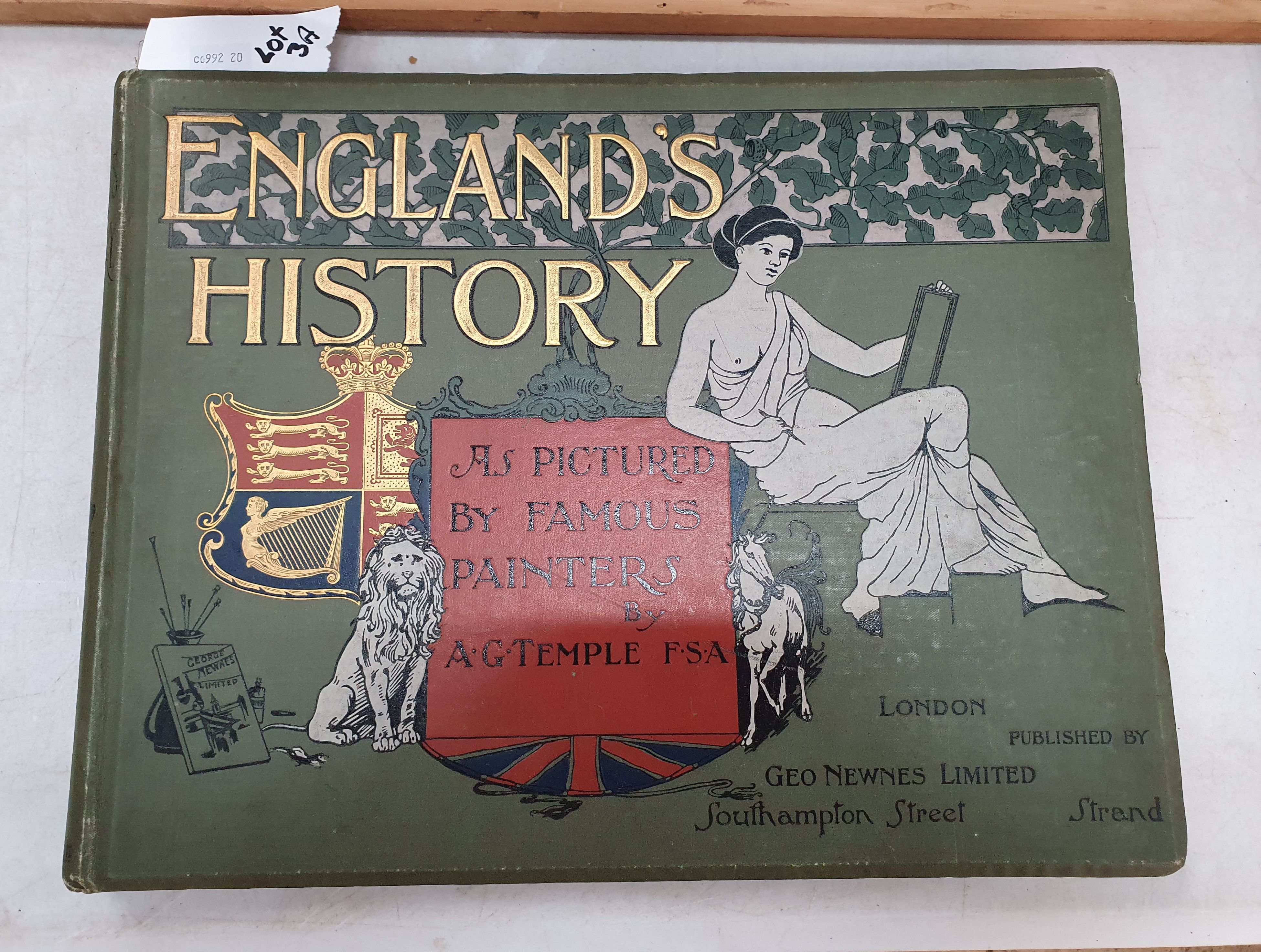 3A · A HARD COVER ENGLAND'S HISTORY BOOK