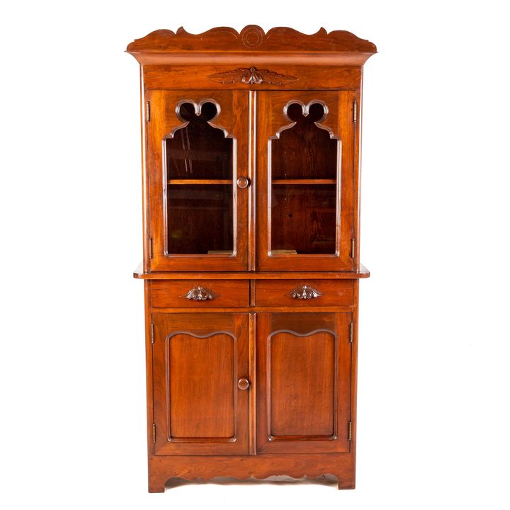 American Cottage Style Walnut Cupboard