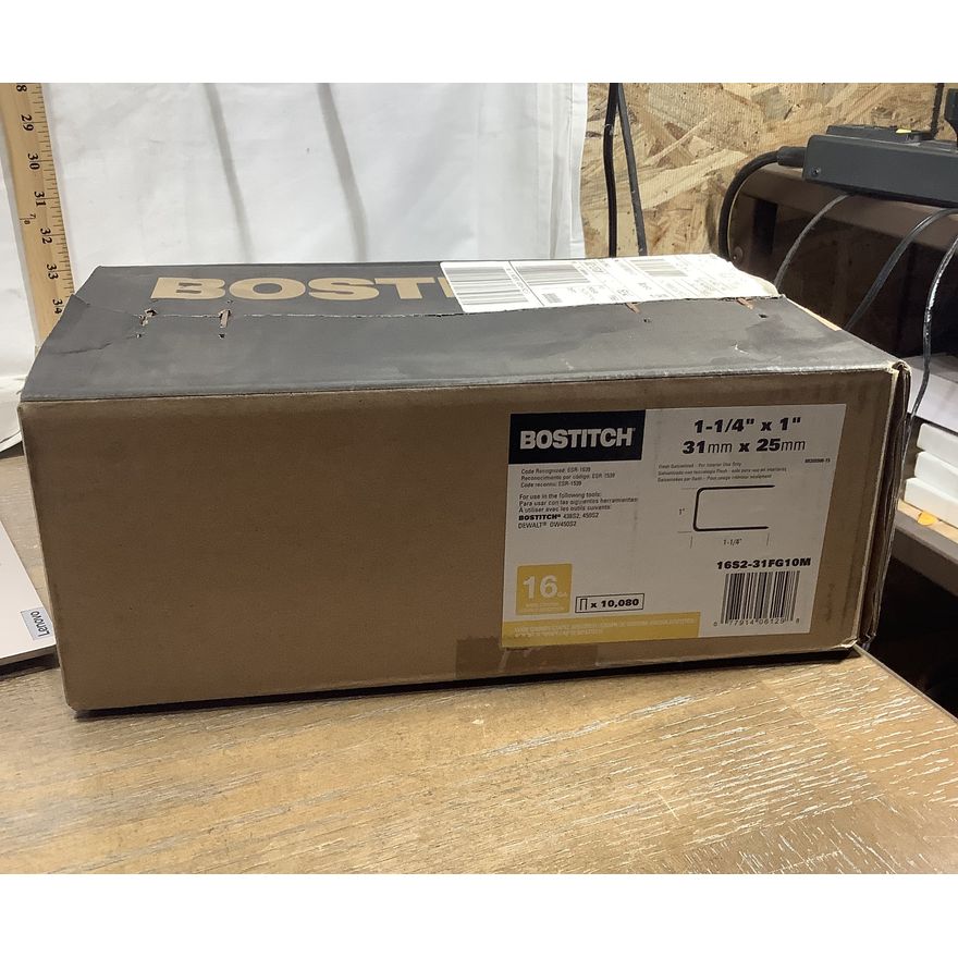 Bostitch 1-1/4"x1" 16GA Wide Crown Staple 10,080ct, 16S2-31FG10M