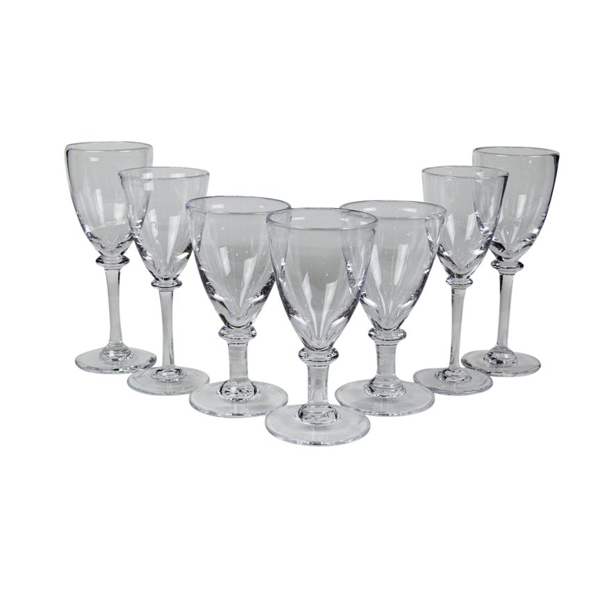 A suite of Simon Pearce stemware in the Cavendish pattern
