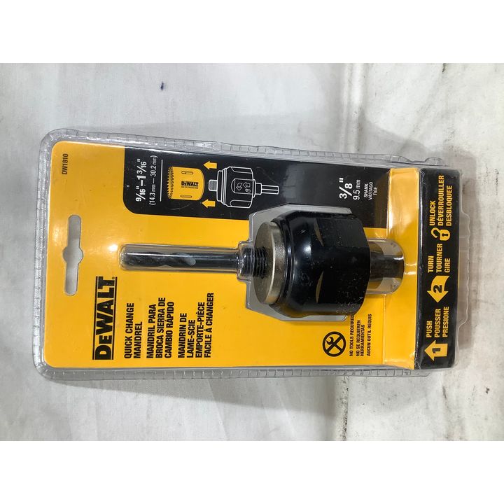 DeWalt Quick Change Mandrel 9/16"-1-3/16" w/ 3/8" Shank
