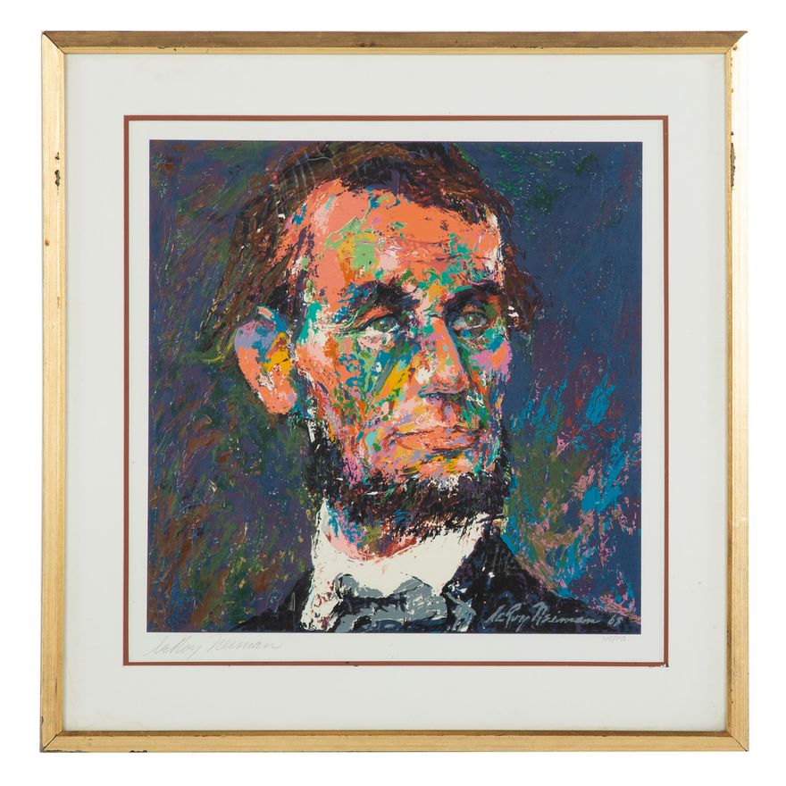 LeRoy Neiman."Abraham Lincoln," serigraph