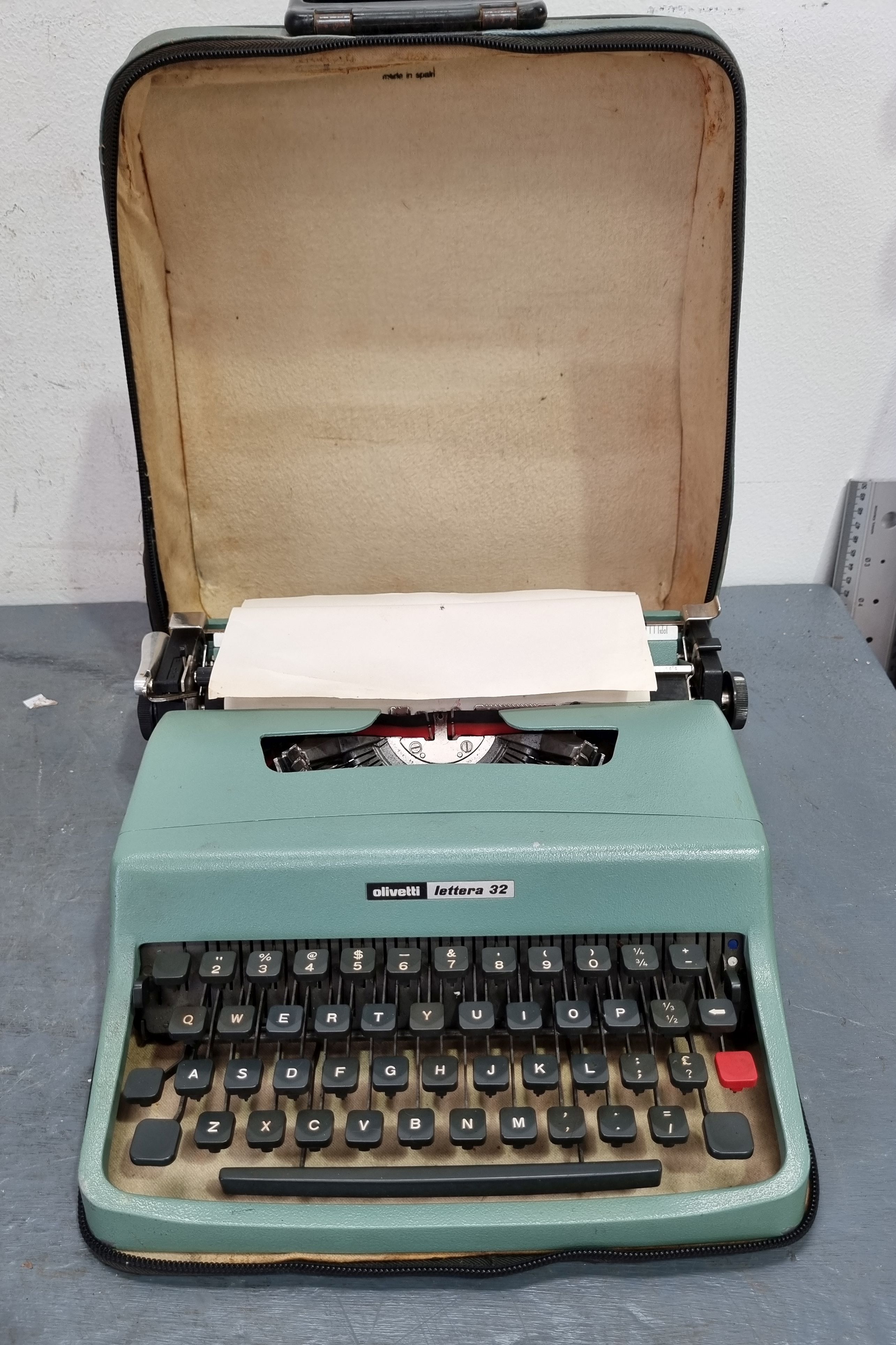 A Vintage Olivetti Typewriter