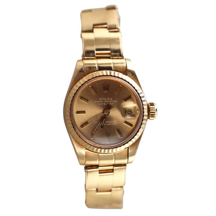 Rolex 18k Gold Ladies Datejust 26mm Watch 6917
