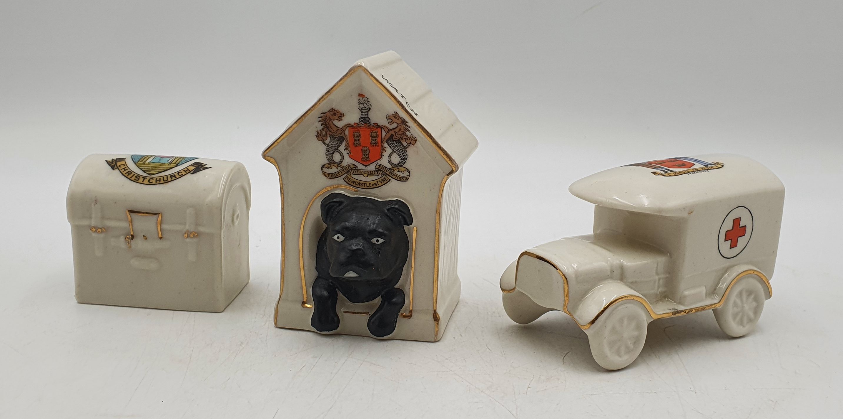 534 · A COLLECTION OF THREE SHELLEY CHINA MINIATURES