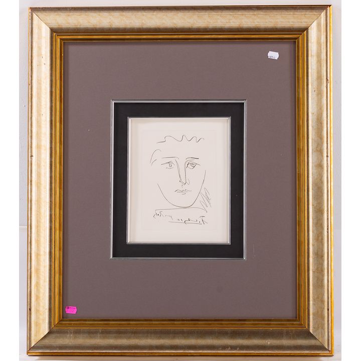 Pablo Picasso. "Pour Robie," etching