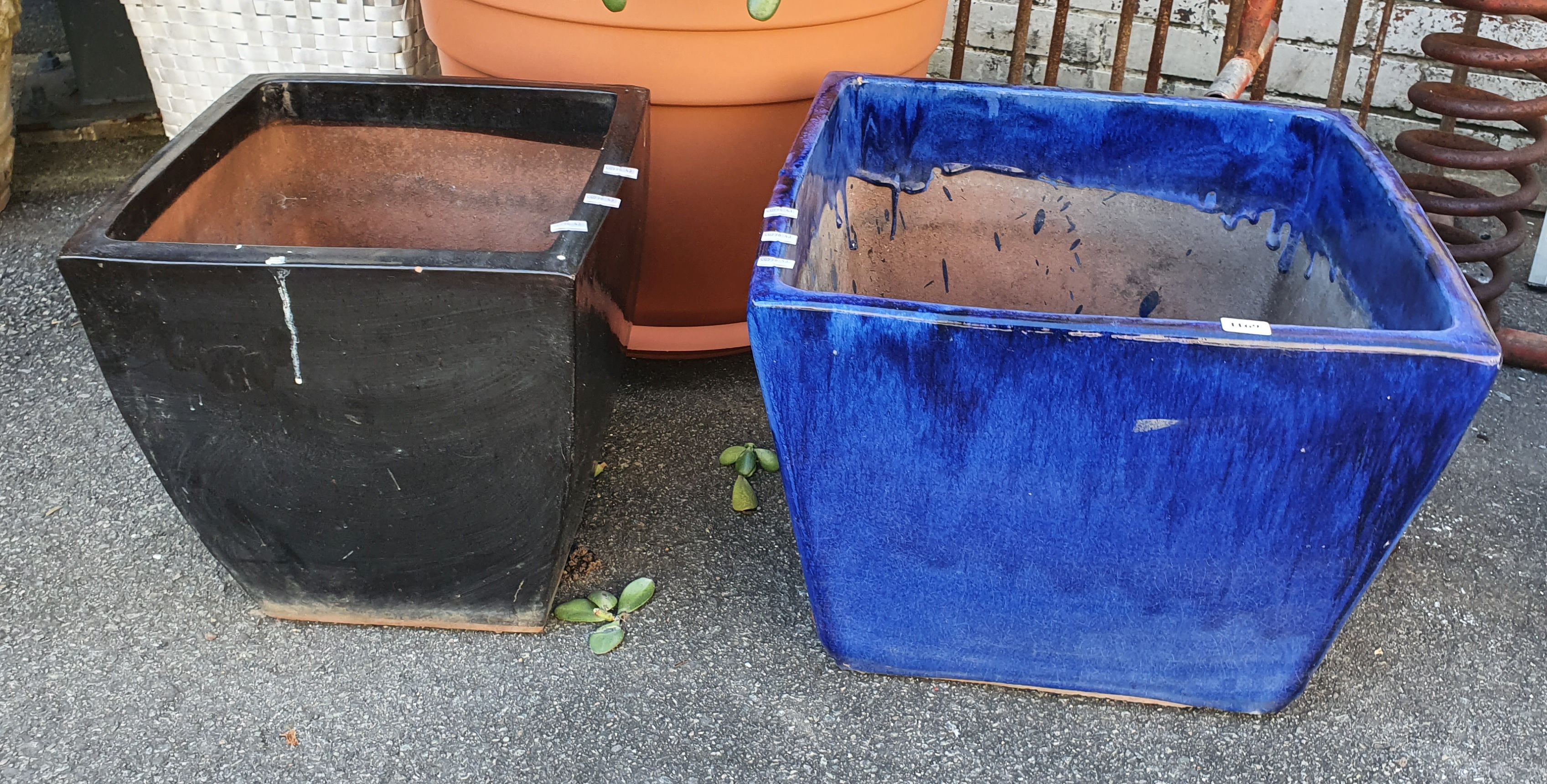 Two Various Glazed Pots