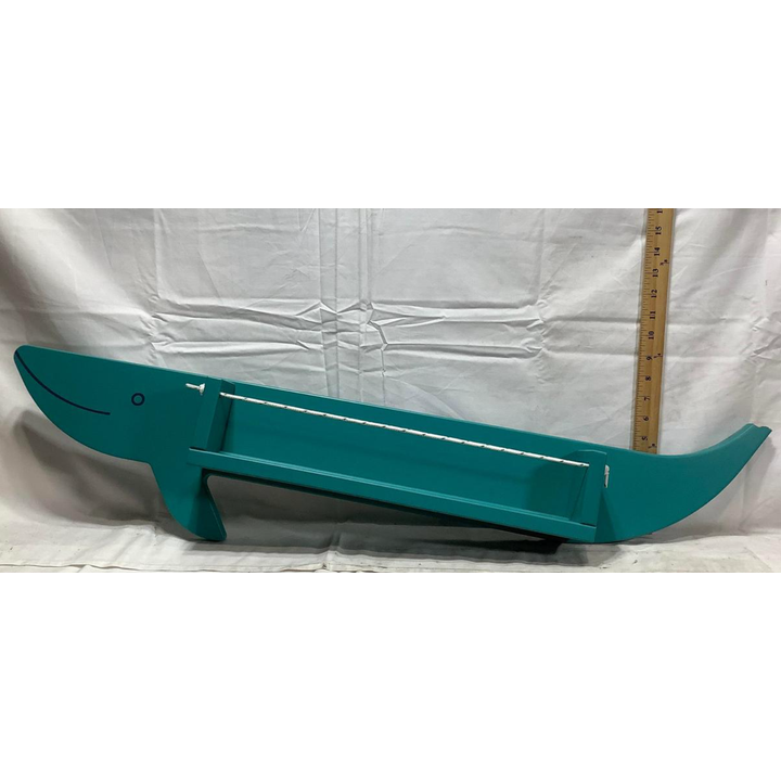 Pillowfort Whale Bookshelf (Blue) 13.3"Hx3.8"Wx38.8"L (Tail Is Broken Off)