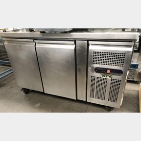 DELTA STAINLESS STEEL 2 DOOR UNDERBENCH CHILLER WITH WORKTOP