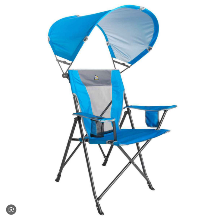 CGI Outdoor Sunshine Comfort Pro Chair W/Rotating Sunshade (Blue)
