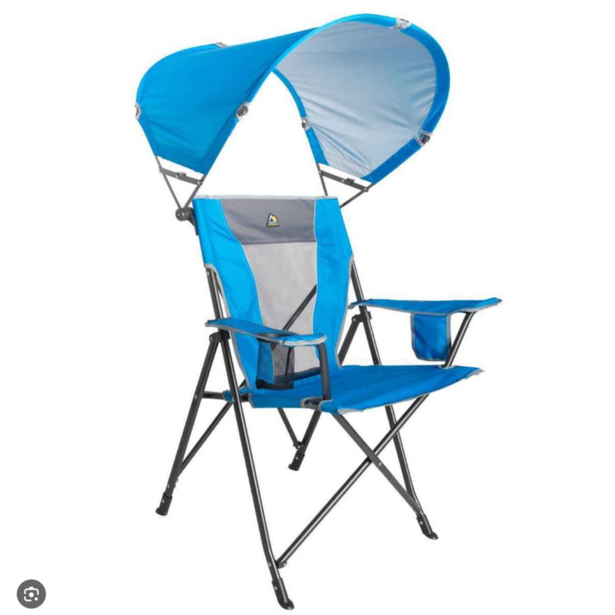 CGI Outdoor Sunshine Comfort Pro Chair W/Rotating Sunshade (Blue)
