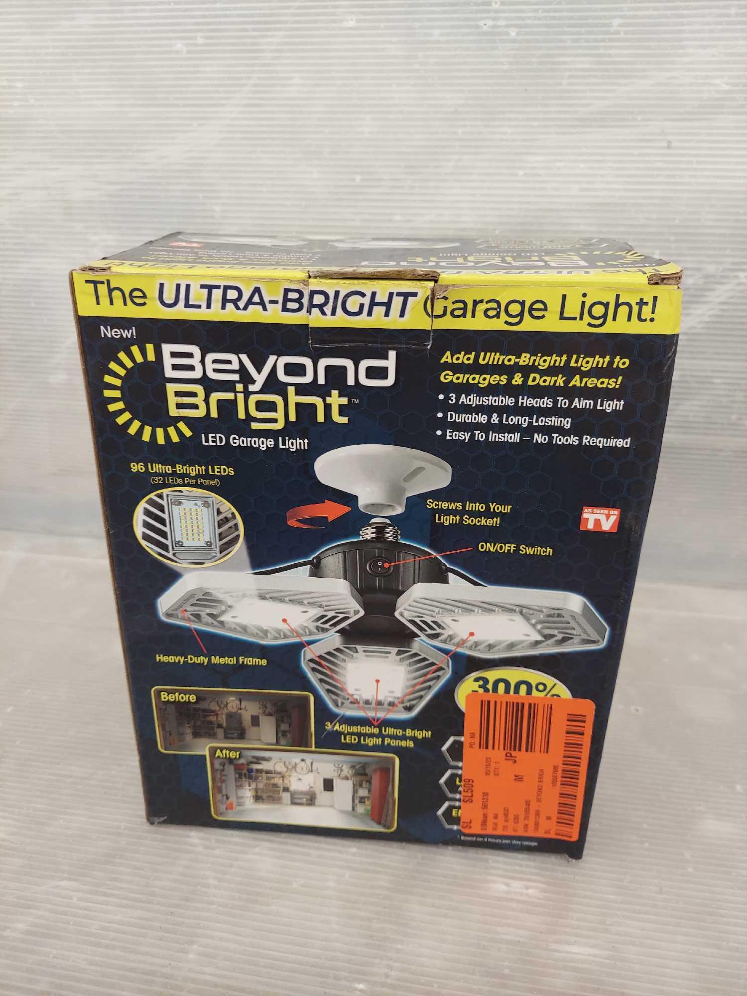 Ontel Beyond Bright LED Ultra-Bright Garage Light Adjustable Panels, Energy  Efficient, Easy to B09 Bidding Kings