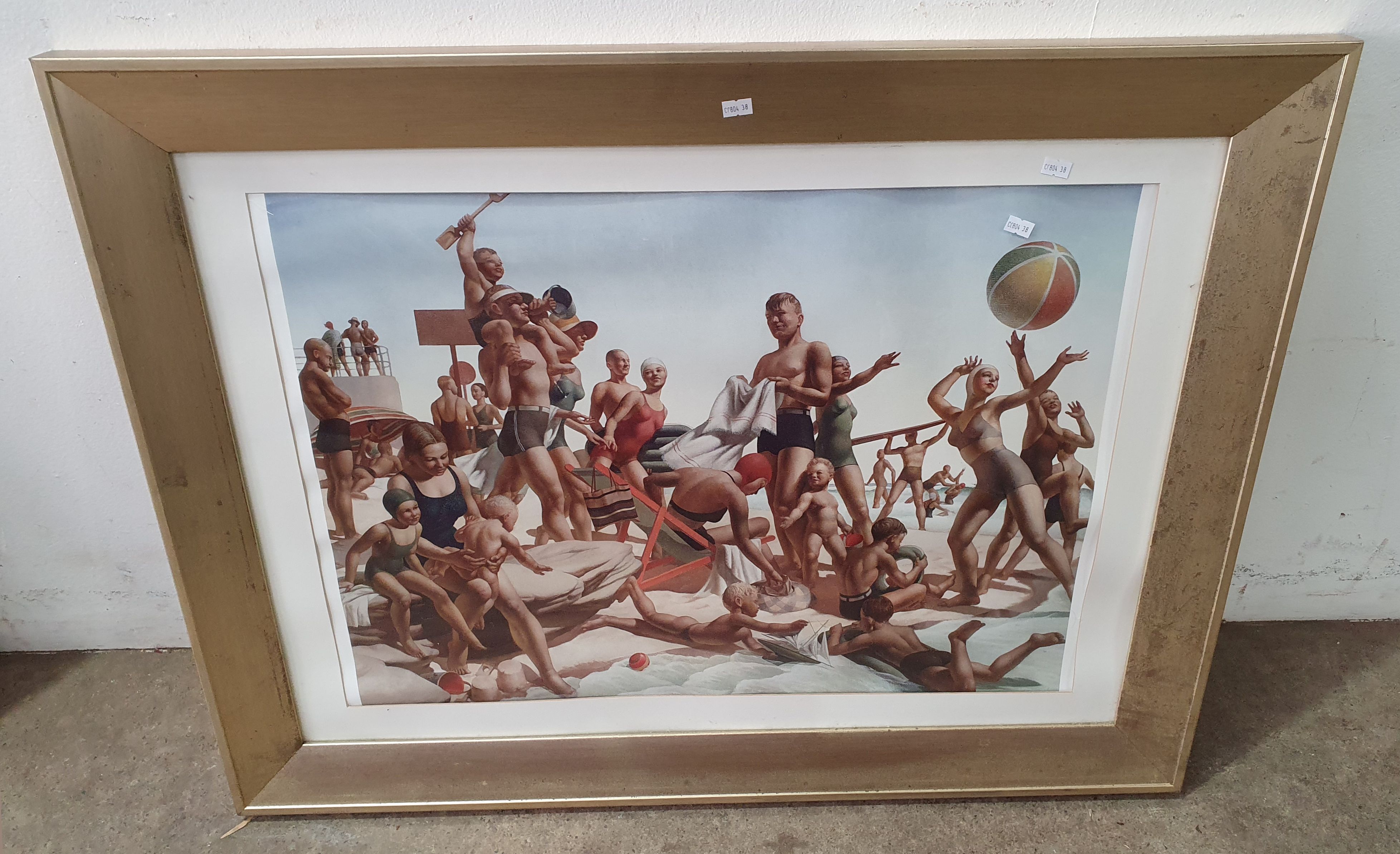 2125A · A 1950'S STYLE BEACH SCENE ARTWORK