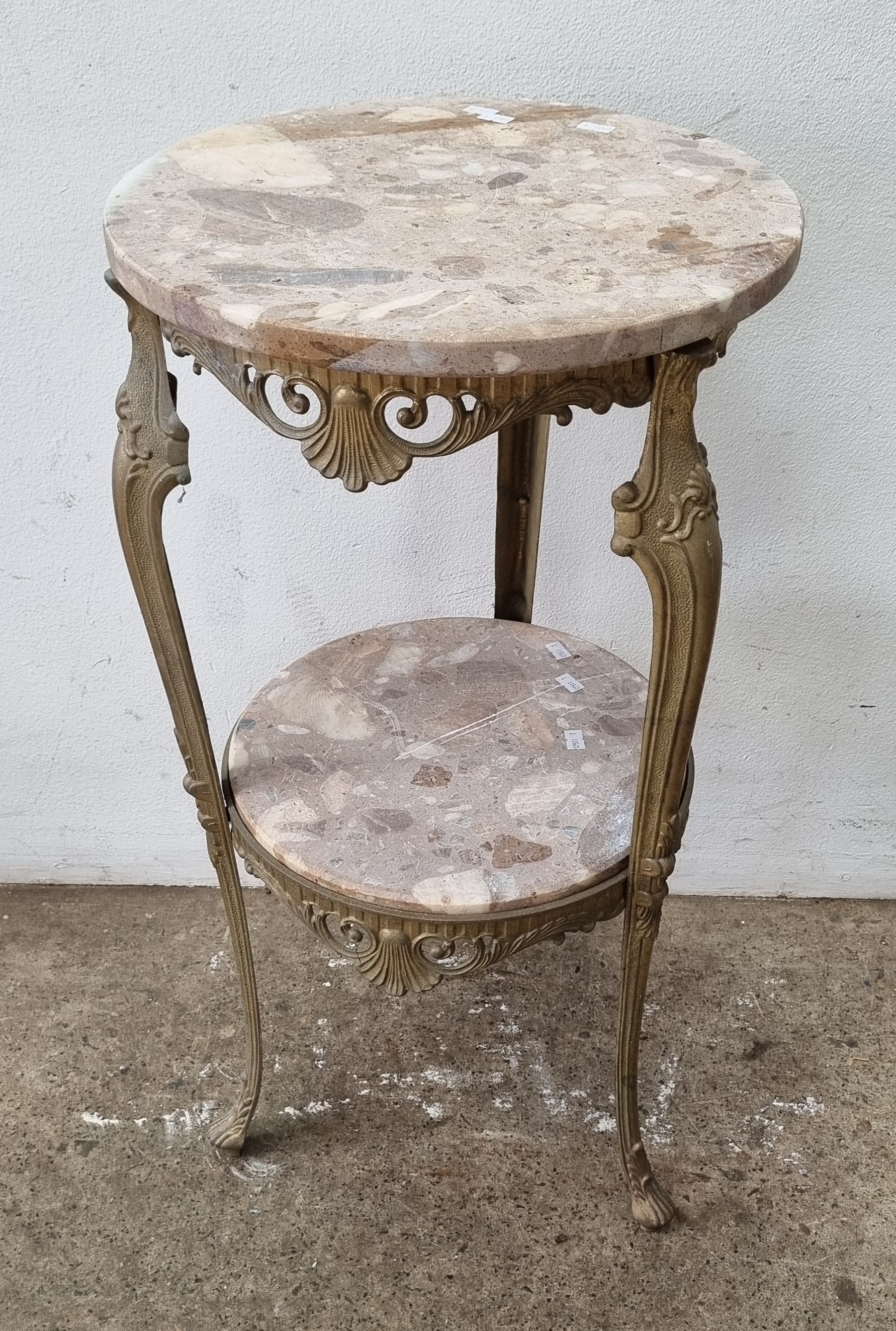 An Alabaster On Stone Two Tier Pedestal