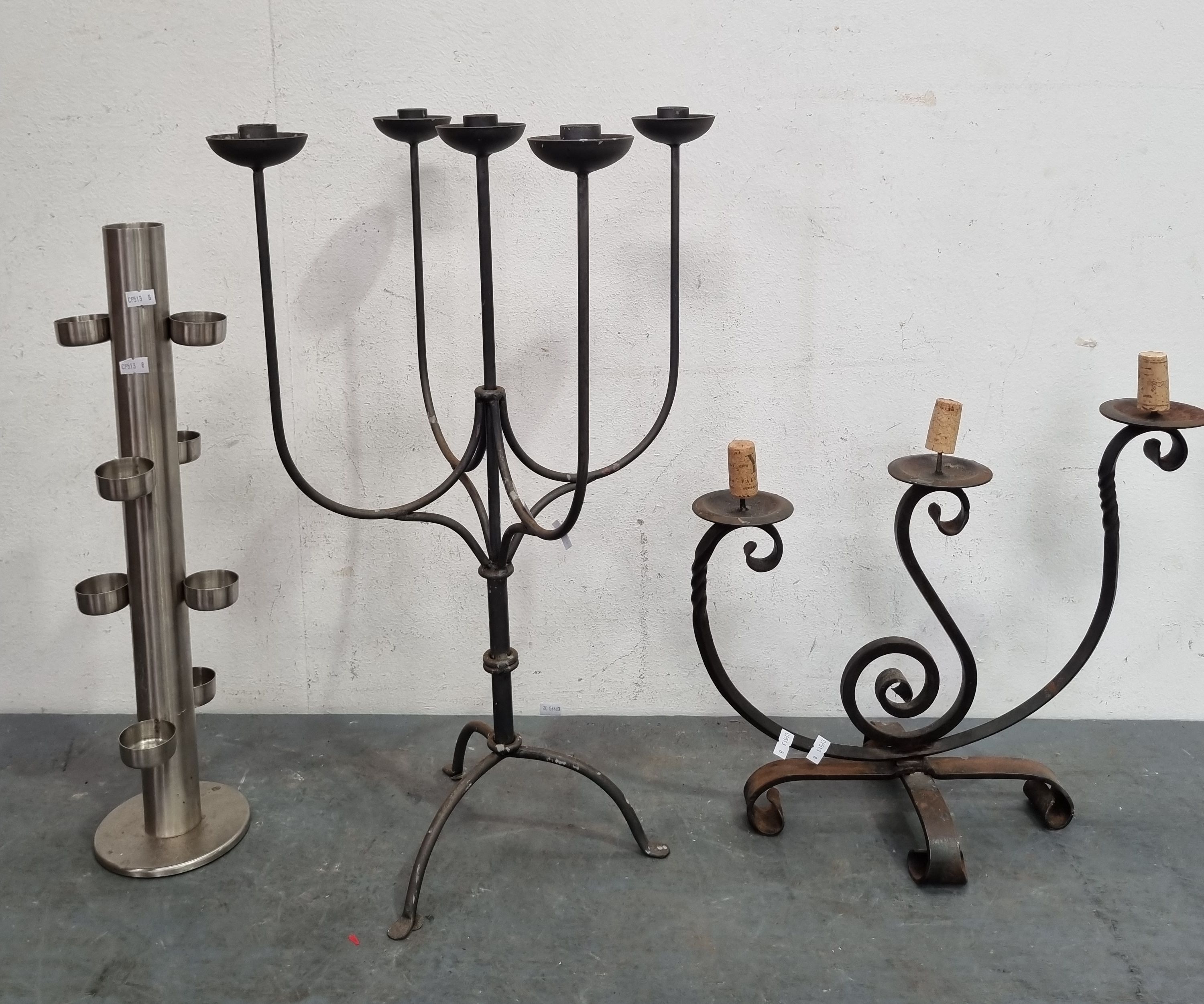 A GROUP OF CANDELABRAS