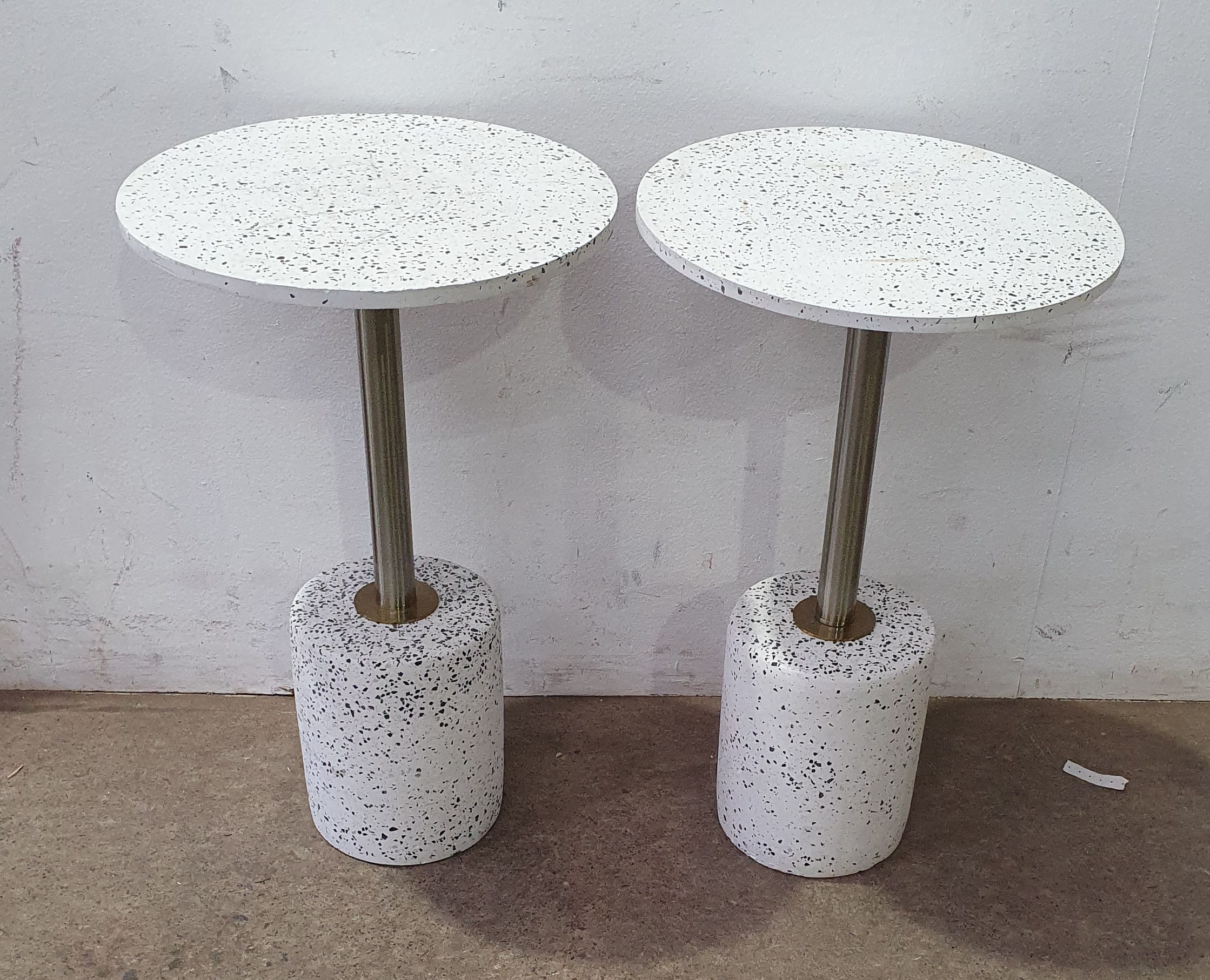 1059 · A PAIR OF ITALIAN STYLE TERRAZZO SIDE TABLES