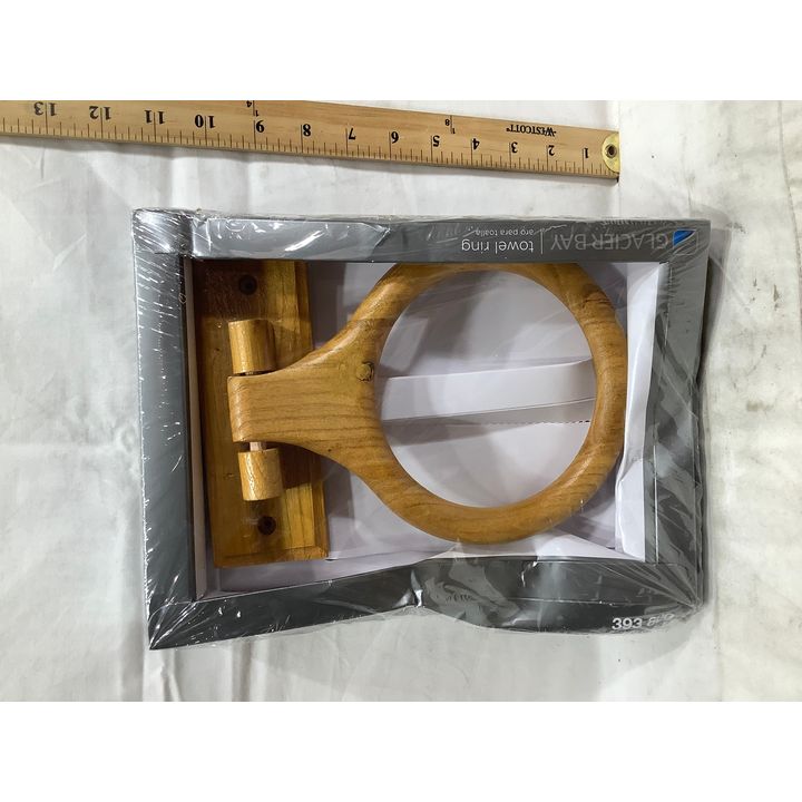 Glacier Bay Towel Ring, Solid Oak