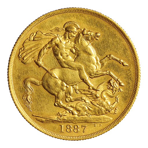 イギリス ヴィクトリア (1837-1901) 2ポンド金貨 1887