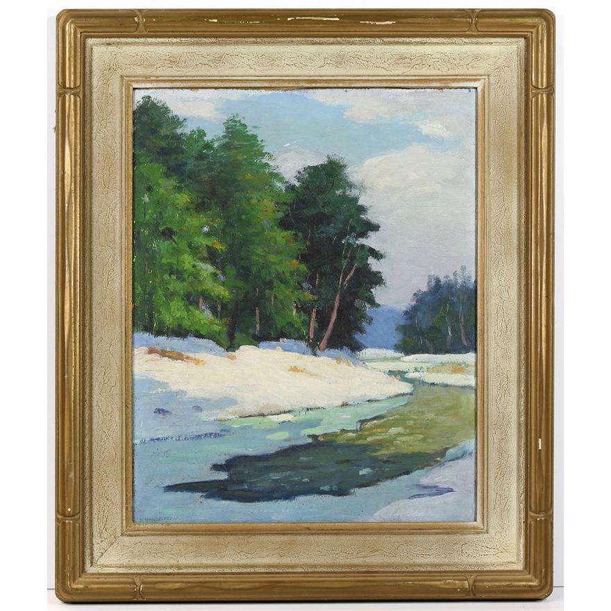 Painting, Snowfall on the Stream