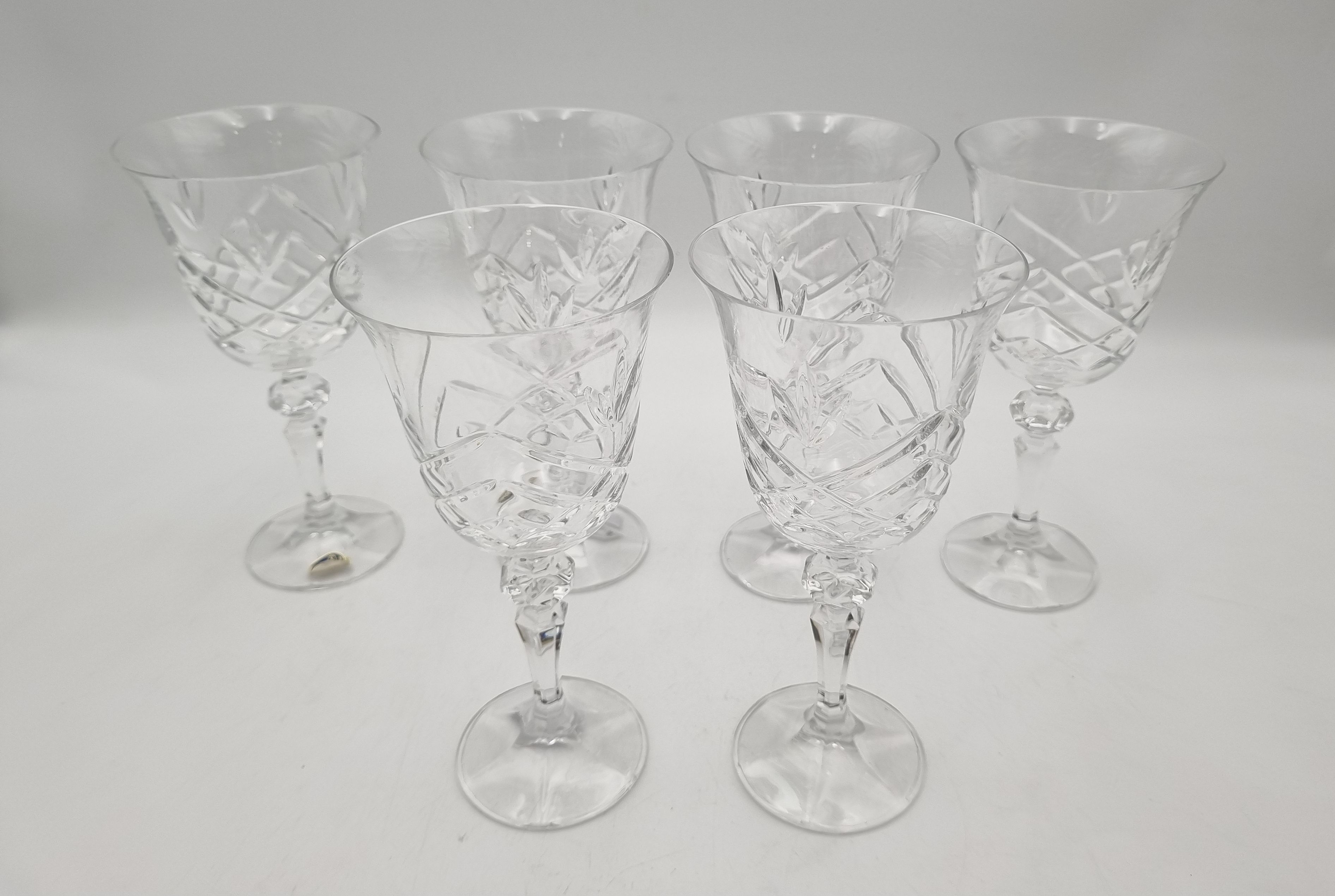 540 · SIX BOHEMIAN CRYSTAL WINE GLASSES