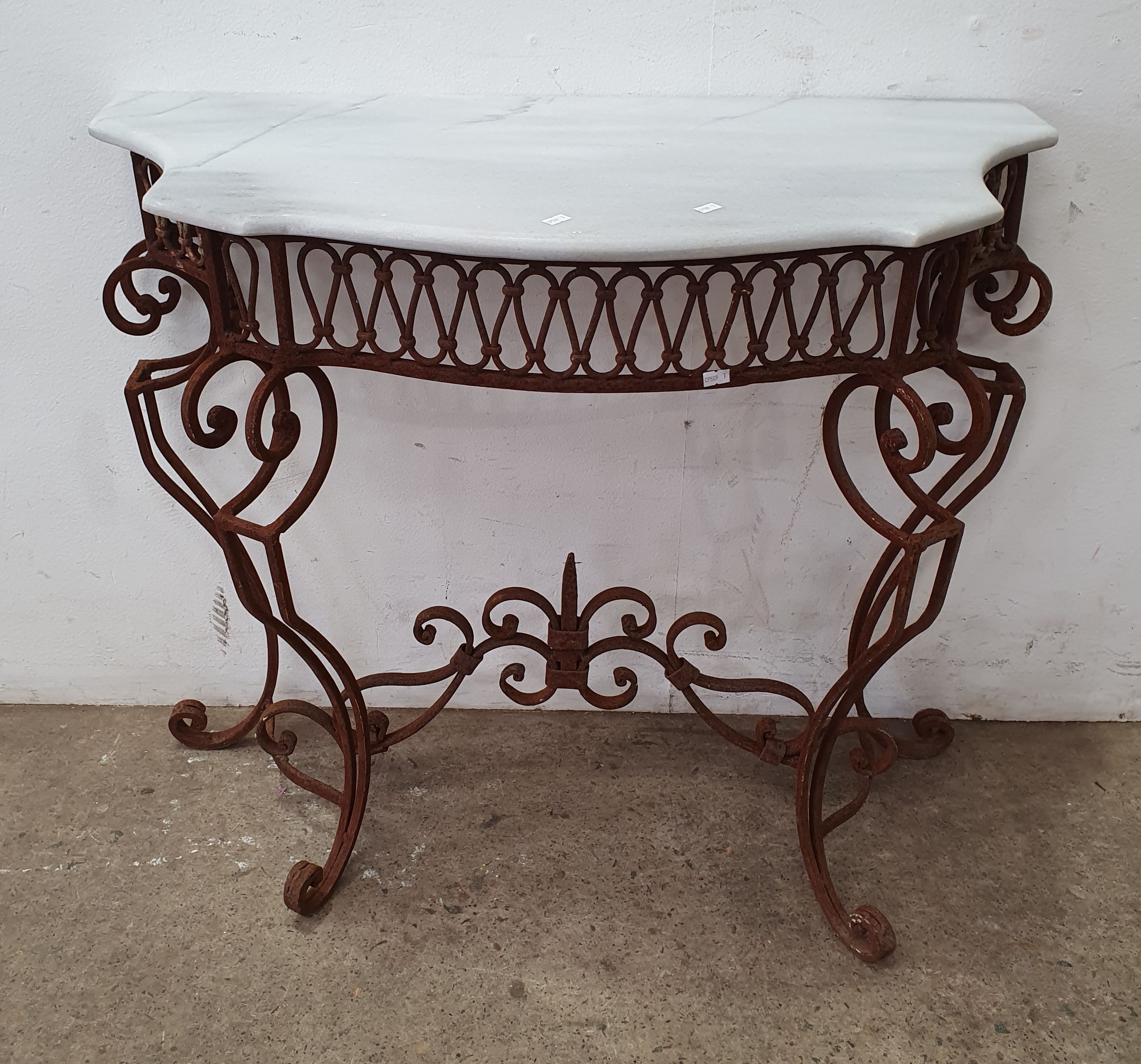 A Marble Top Console