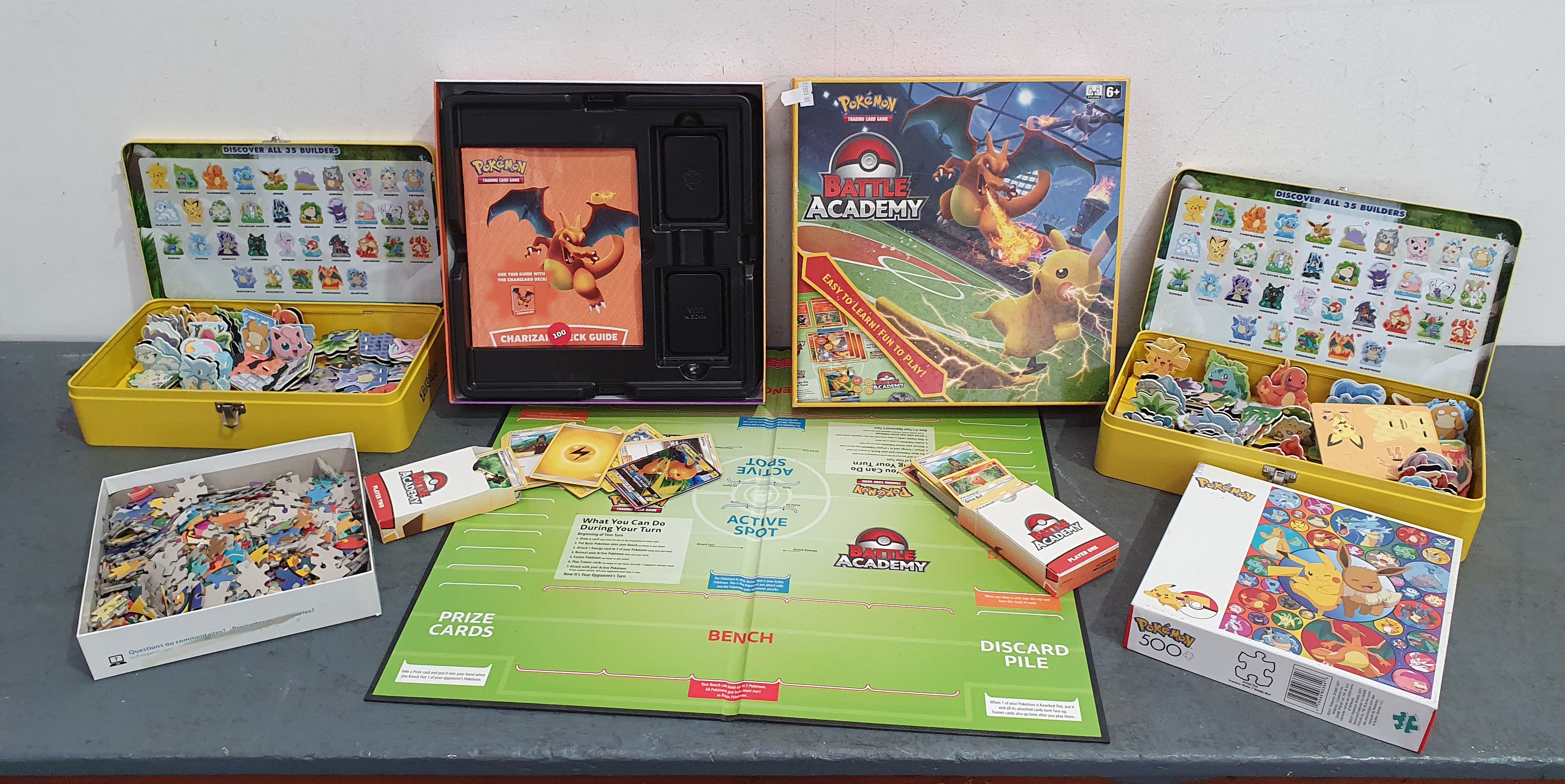 A GROUP OF POKEMON ITEMS