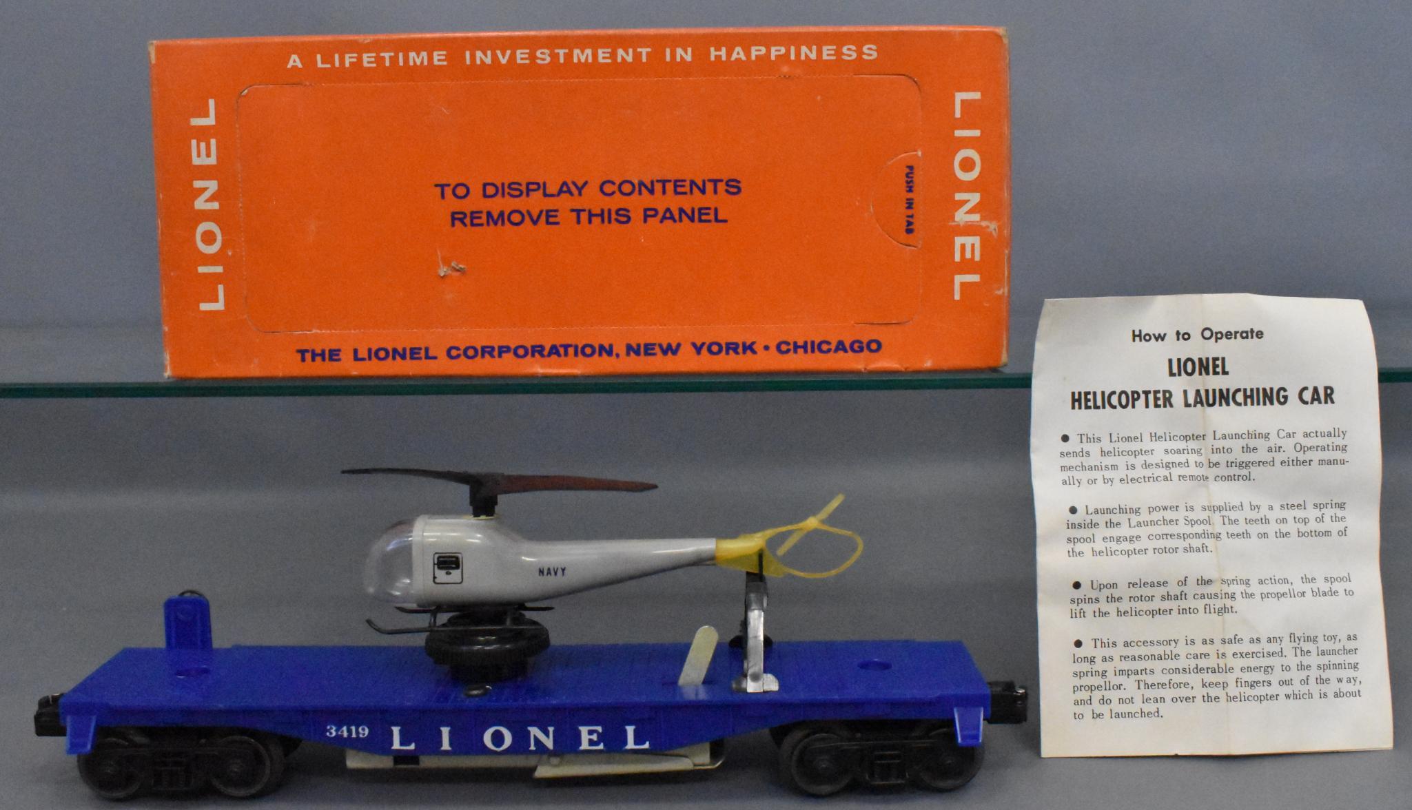 LIONEL HELICOPTER BLADE 3419-48 FOR ALL SINGLE BLADE EXCEPT 6820-40 & 0319-100 