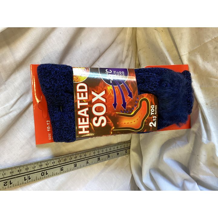 Heated Sox (2.13 Tog Rating) Size 10-13, Fits Shoe Size 7-13 (Navy Blue)