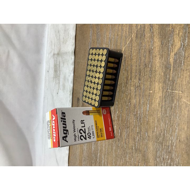 Aguila .22 Long Rifle Copper Plated Bullets High Velocity 40 Grain 50 Cartridges