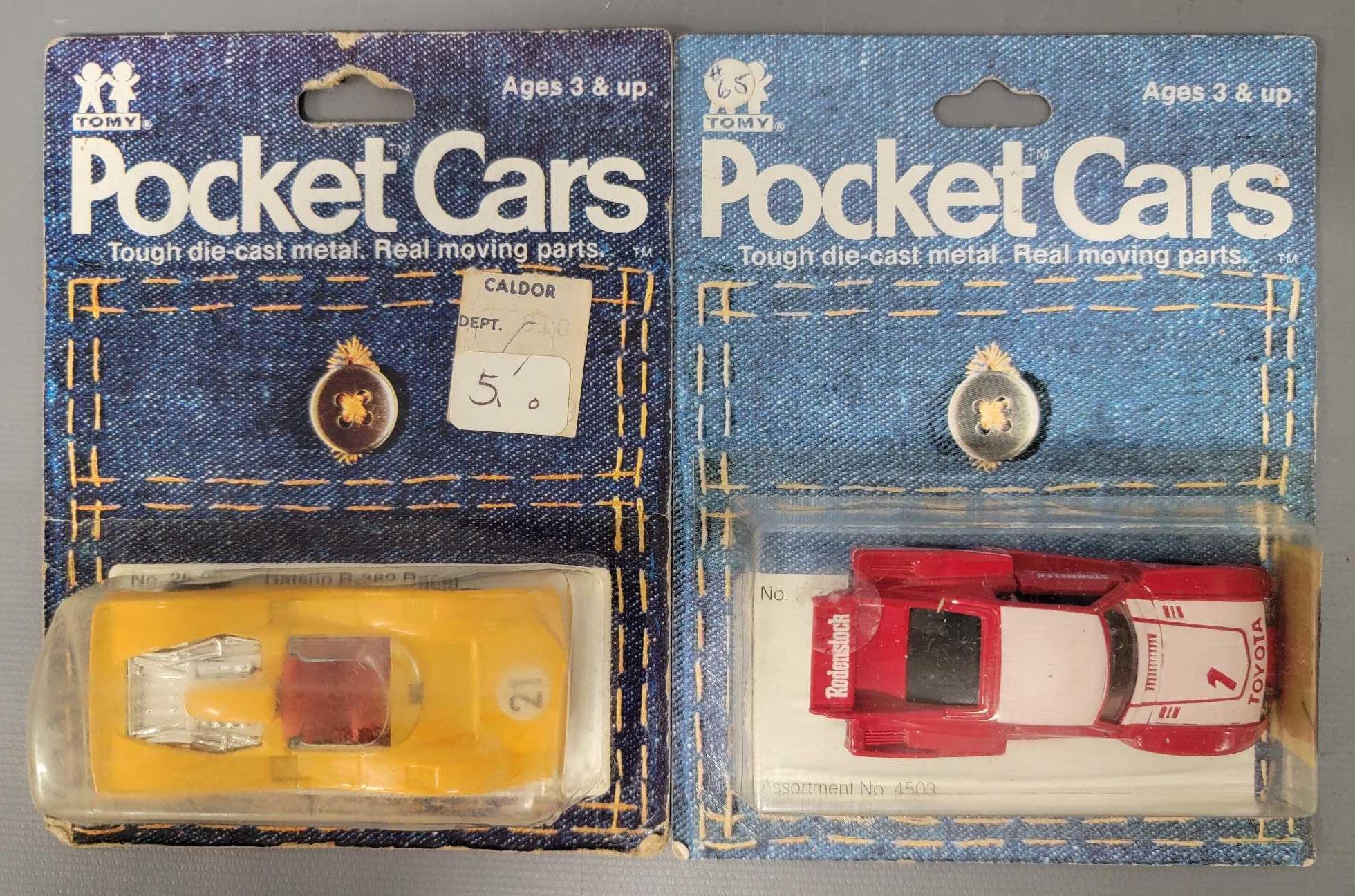 Six Tomy Pocket cars on original cards | Toys Trains and Other Old