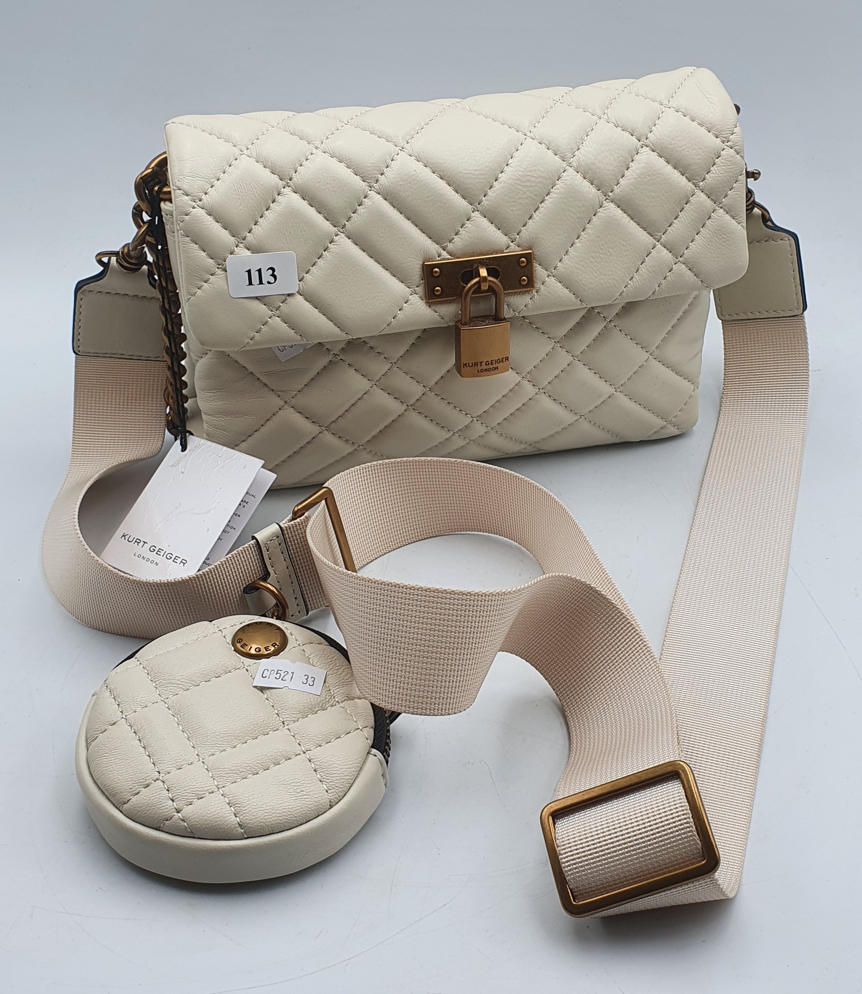 113 · A KURT GEIGER QUILTED HANDBAG