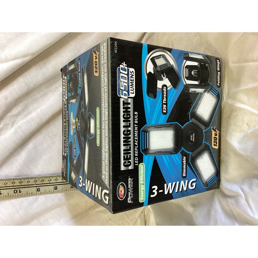 Performance Tool Ceiling Light LED Replacement Bulb- 6500+ Lumens (3-Wings) 120 Volt